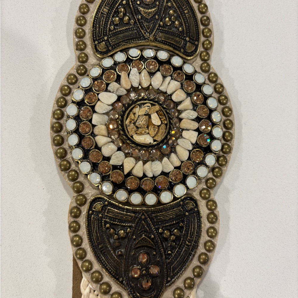 Bohemian Beaded Belt with Intricate Design